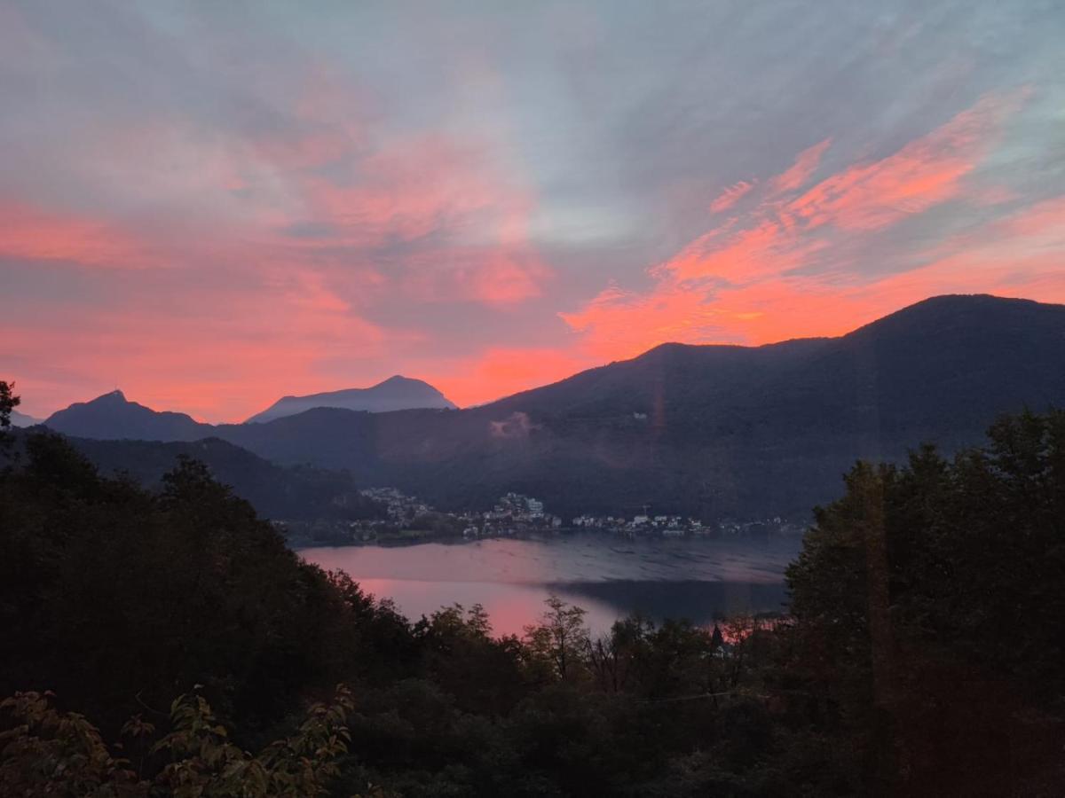 مبيت وإفطار Brusimpiano La Finestra Sul Lago المظهر الخارجي الصورة