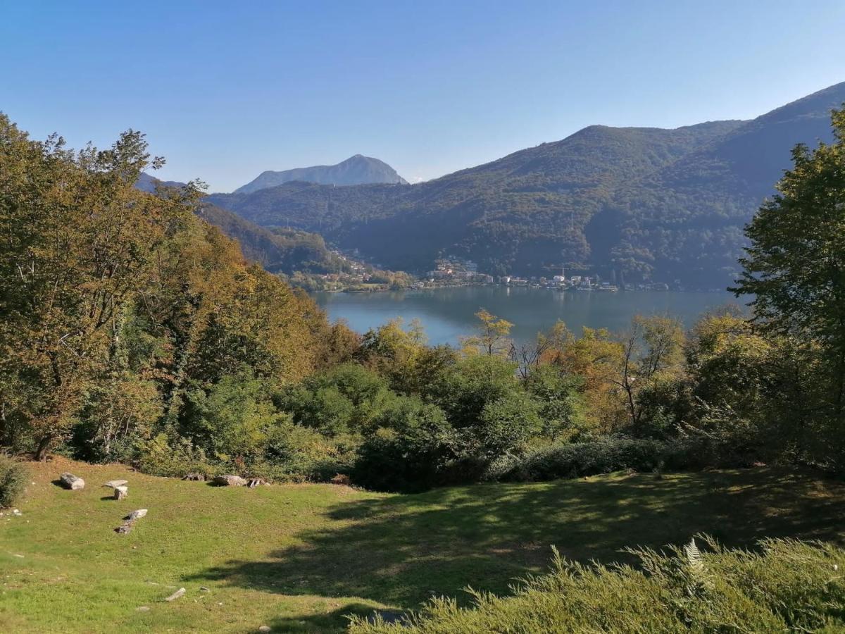 مبيت وإفطار Brusimpiano La Finestra Sul Lago المظهر الخارجي الصورة